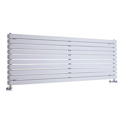 Milano Aruba - White Horizontal Designer Radiator 590mm x 1780mm (Double Panel)