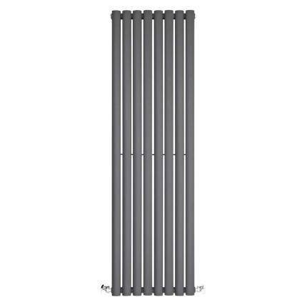 Milano Aruba - Anthracite Space-Saving Vertical Designer Radiator 1400mm x 472mm (Single Panel)
