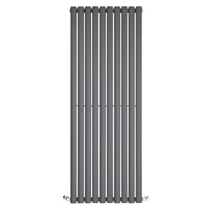 Milano Aruba - Anthracite Space-Saving Vertical Designer Radiator 1400mm x 590mm (Double Panel)
