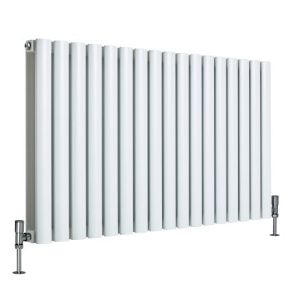 Milano Aruba Ayre - Aluminium Horizontal Designer Radiator (Double Panel) - 600mm Tall - Choice Of Finish and Width