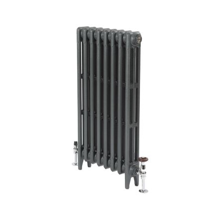 Milano Mercury - 3 Column Cast Iron Radiator - 560mm Tall - Antique Silver - Multiple Sizes Available