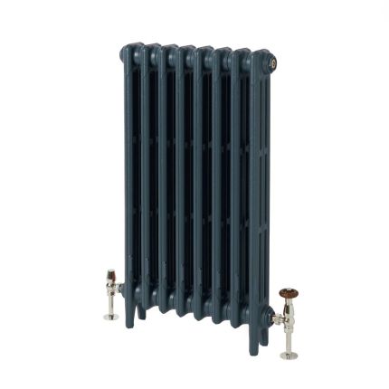 Milano Mercury - 3 Column Cast Iron Radiator - 760mm Tall - Farrow & Ball Hague Blue - Multiple Sizes Available