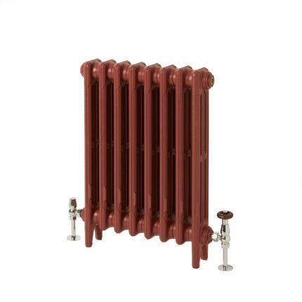 Milano Mercury - 3 Column Cast Iron Radiator - 560mm Tall - Farrow & Ball Eating Room Red - Multiple Sizes Available