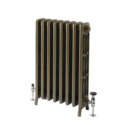 Milano Isabel - 4 Column Cast Iron Radiator - 760mm Tall - Natural Brass - Multiple Sizes Available