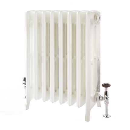 Milano Isabel - 4 Column Cast Iron Radiator - 760mm Tall - Porcelain White - Multiple Sizes Available