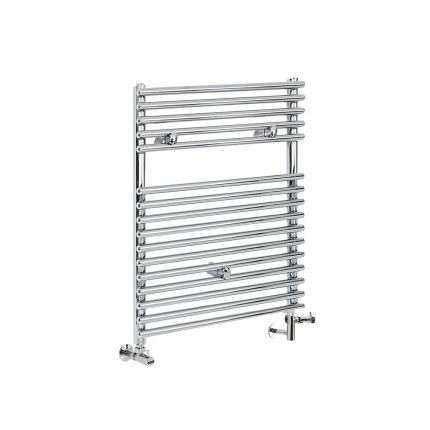 Milano Arno - Chrome Dual Fuel Bar on Bar Heated Towel Rail 730mm x 450mm