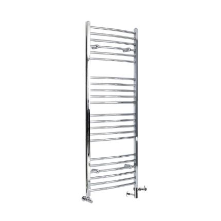 Milano Kent - Chrome Dual Fuel Curved Heated Towel Rail 1600mm x 500mm