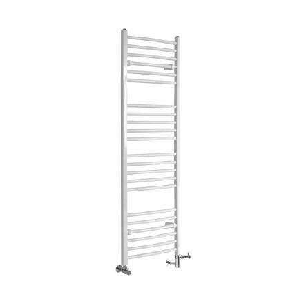Milano Ive - White Dual Fuel Curved Heated Towel Rail 1600mm x 500mm