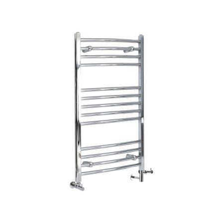 Milano Kent - Chrome Dual Fuel Curved Heated Towel Rail 1000mm x 600mm