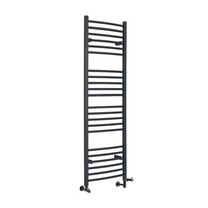 Milano Artle Dual Fuel - Curved Anthracite Heated Towel Rail - Choice of Size