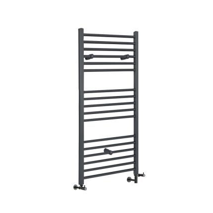 Milano Artle - Anthracite Dual Fuel Straight Heated Towel Rail 1200mm x 600mm