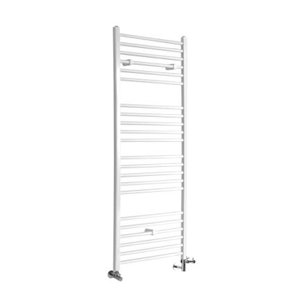 Milano Ive - White Dual Fuel Straight Heated Towel Rail 1600mm x 600mm