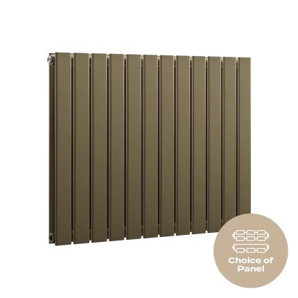 Milano Alpha - Flat Panel Horizontal Designer Radiator - Metallic Custom Colours