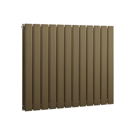 Milano Alpha - Flat Panel Horizontal Designer Radiator - 635mm Tall - Choice of Metallic Colours and Widths