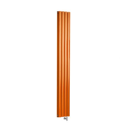 Milano x ECOSO Aruba - Electric Sunset Orange Vertical Designer Radiator - Choice of Size and Wi-Fi Thermostat