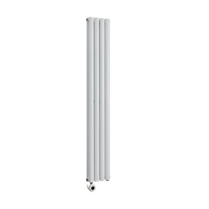 Milano Aruba - Electric White Vertical Designer Radiator - Choice of Size and Wi-Fi Thermostat - Plug-In and Hardwired Options
