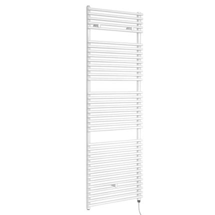 Milano Arno Electric - White Bar on Bar Heated Towel Rail 1738mm x 600mm