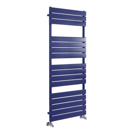 Milano Lustro - Designer Deep Sea Blue Flat Panel Heated Towel Rail - Choice of Size