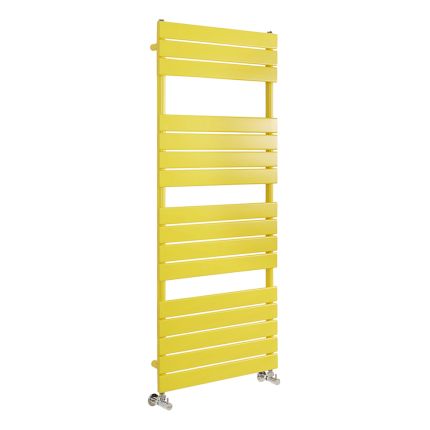 Milano Lustro - Designer Dandelion Yellow Flat Panel Heated Towel Rail - Choice of Size