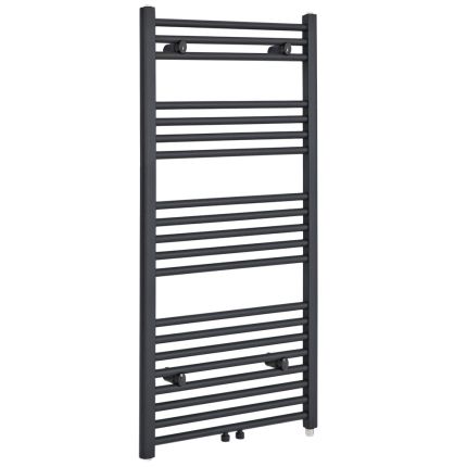 Milano Neva Electric - Anthracite Heated Towel Rail 1188mm x 500mm