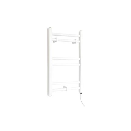 Milano Ive Electric - Straight White Heated Towel Rail 600mm x 400mm
