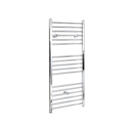 Milano Kent Electric - Straight Chrome Heated Towel Rail 1200mm x 400mm