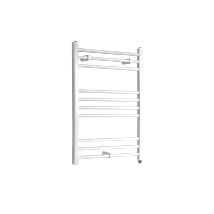 Milano Ive Electric - Straight White Heated Towel Rail 800mm x 500mm