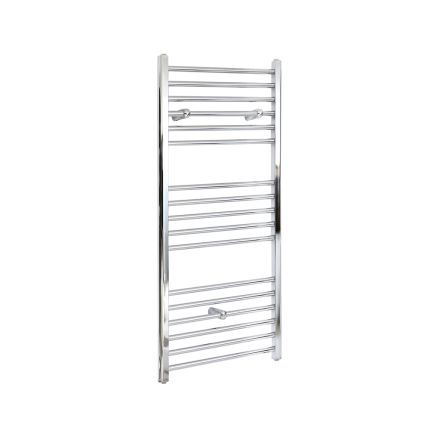 Milano Kent Electric - Straight Chrome Heated Towel Rail 1200mm x 600mm