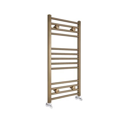 Milano Ive - Metallic Bronze Straight Heated Towel Rail - Choice of Size