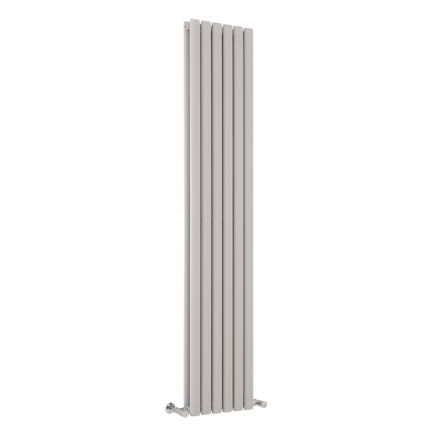 Milano Aruba - Light Grey Vertical Designer Radiator 1780mm x 354mm (Double Panel)
