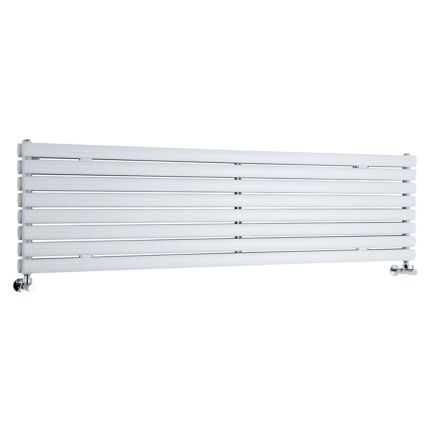 Milano Aruba - White Horizontal Designer Radiator 472mm x 1780mm (Double Panel)