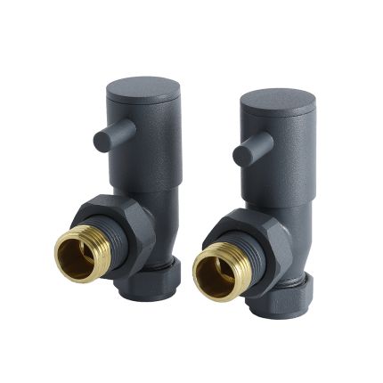 Milano - Anthracite Angled Radiator Valves
