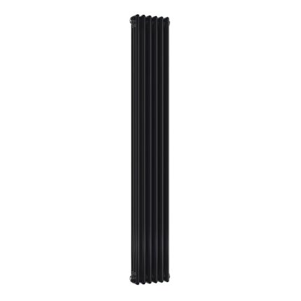 Milano Windsor - Black 1800mm Traditional Vertical Triple Column Radiator - Choice of Size and Feet