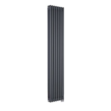 Milano Windsor - Anthracite Traditional Vertical Electric Triple Column Radiator - 1800mm x 380mm - Choice of Wi-Fi Thermostat