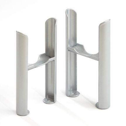 Milano Windsor - Traditional 3 Column Windsor Radiator Feet – Metallic Silver