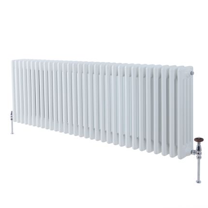Milano Windsor - White Traditional Horizontal Four Column Radiator - 600mm x 1415mm