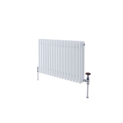 Milano Windsor - Horizontal Triple Column White Traditional Radiator - 500mm x 785mm