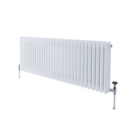 Milano Windsor - Horizontal Triple Column White Traditional Radiator - 500mm x 1415mm