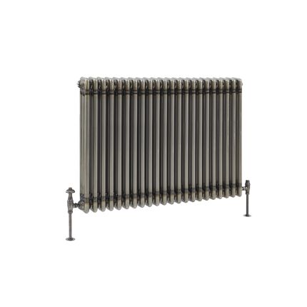 Milano Windsor - Lacquered Raw Metal Traditional Horizontal Triple Column Radiator - 750mm x 1010mm
