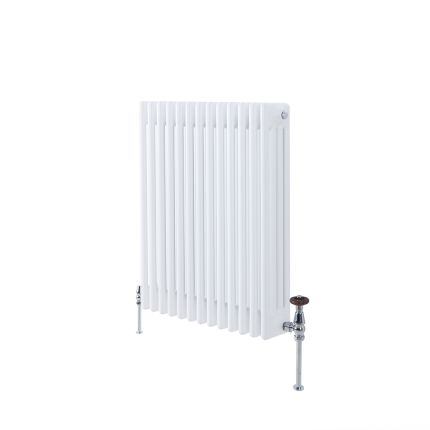 Milano Windsor - White Traditional Horizontal Four Column Radiator - 750mm x 605mm