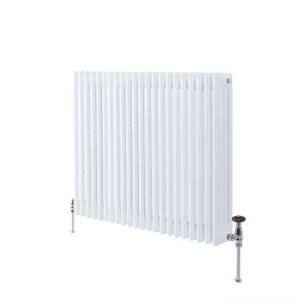 Milano Windsor - White Traditional Horizontal Four Column Radiator - 750mm x 1010mm