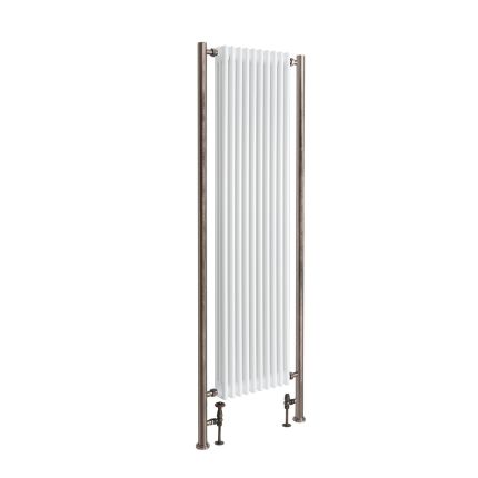 Milano Windsor - White Traditional Vertical Triple Column Radiator - Choice of Size and Extension Pipe Colour