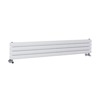 Milano Aruba - White Horizontal Designer Radiator 236mm x 1400mm (Double Panel)