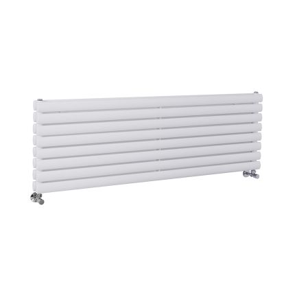 Milano Aruba - White Horizontal Designer Radiator 472mm x 1400mm (Double Panel)