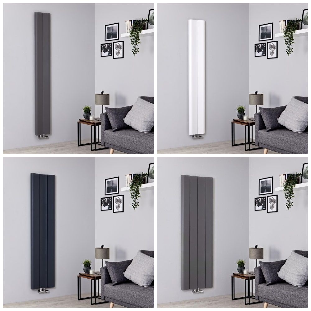 Milano Solis - Aluminium Vertical Designer Radiator (Single Panel) - Various Sizes and Finishes