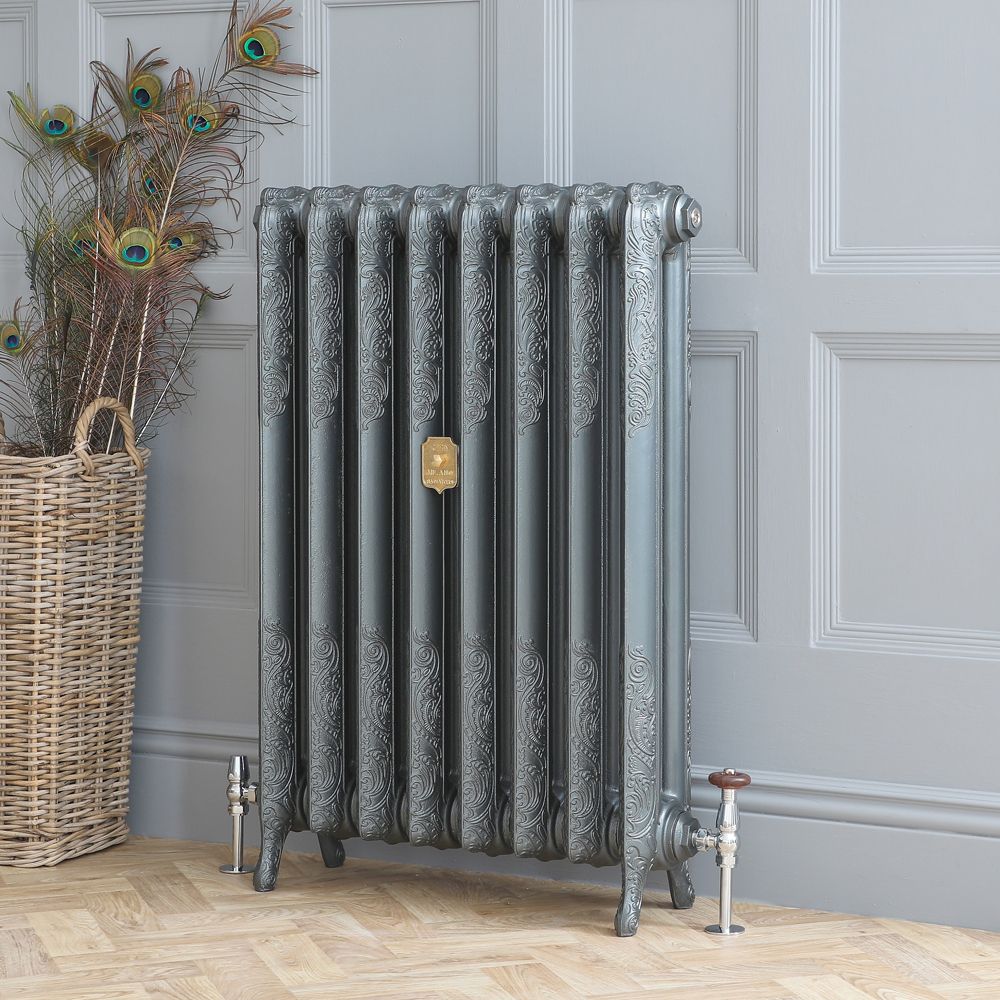 Milano Beatrix - Cast Iron Radiator - 950mm Tall - Antique Silver - Multiple Sizes Available
