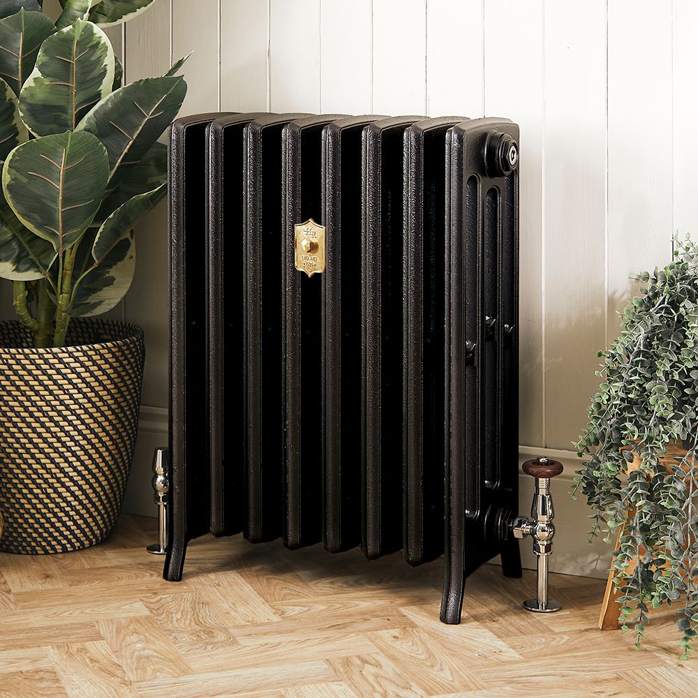 Milano Isabel - 4 Column Cast Iron Radiator - 660mm Tall - Antique Graphite - Multiple Sizes Available