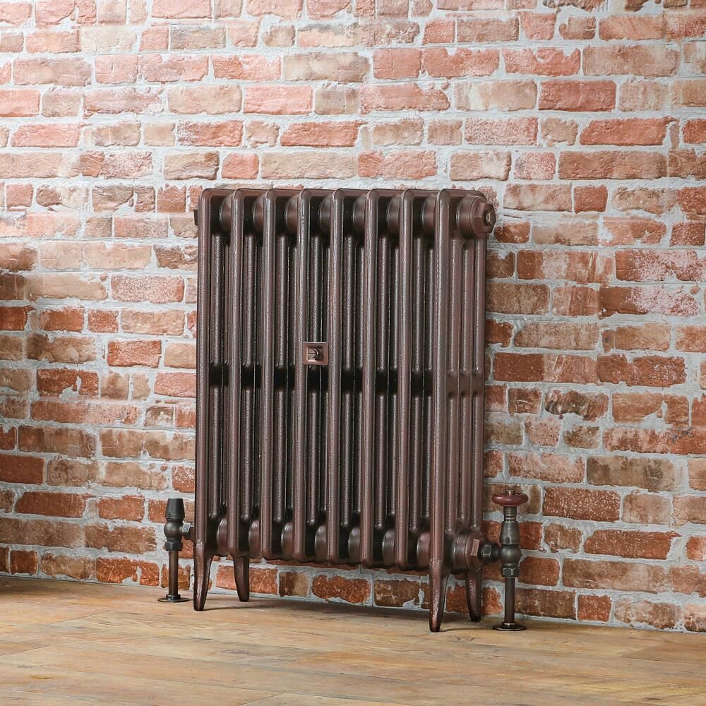 Milano Alice - Classic Cast Iron Column Radiator - 660mm Tall - Antique Copper - Multiple Sizes Available