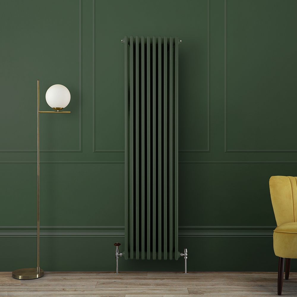 Milano Windsor - Evergreen 1800mm Vertical Traditional Column Radiator - Triple Column - Choice Of Width