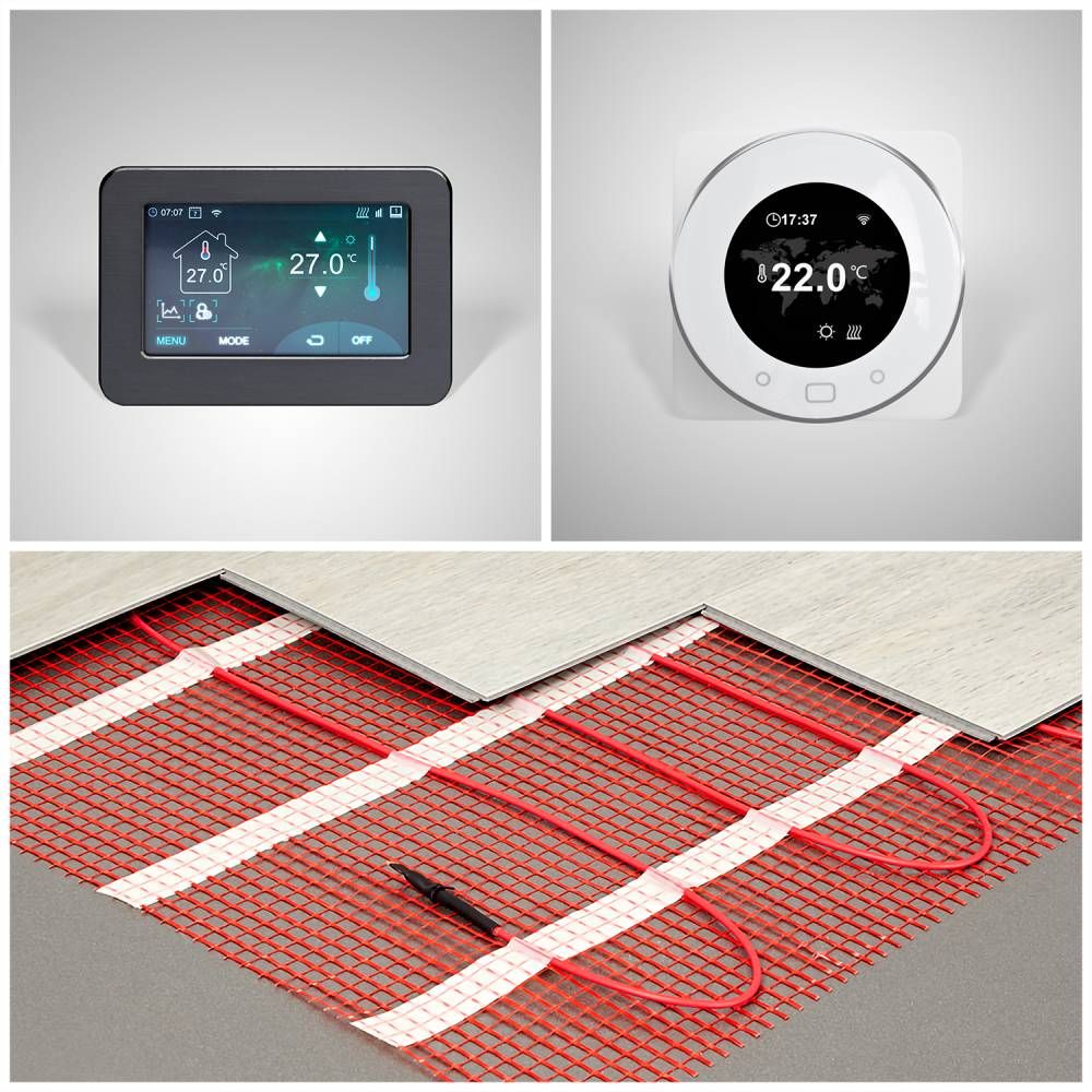 Milano - Electric Underfloor Heating Mat Kit - Choice of Size and WiFi Thermostat Option